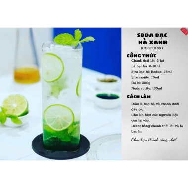 Siro Bạc Hà Boduo 2L - Nguyên liệu cao cấp cho trà sữa, làm bánh - Chính hãng