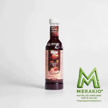 Siro Dâu Tây Boduo Premium 750ml - Nguyên liệu pha chế trà sữa, bánh, Giá 195.600₫