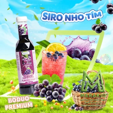 Siro Dâu Tây Boduo Premium 750ml - Nguyên liệu pha chế trà sữa, bánh, Giá 195.600₫ 4 Siro Dâu Tây Boduo Premium 750ml - Nguyên liệu pha chế trà sữa, bánh, Giá 195.600₫ 4