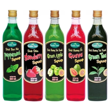 Siro Golden Farm đa vị 100ml - Chia lẻ 20.000đ, thơm ngọt, tiện lợi
