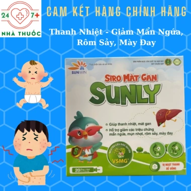 Siro Mát Gan SUNLY – Thanh Nhiệt, Giảm Mẩn Ngứa, Mày Đay, Rôm Sảy, HSD T4/2.027, 150.000 VND