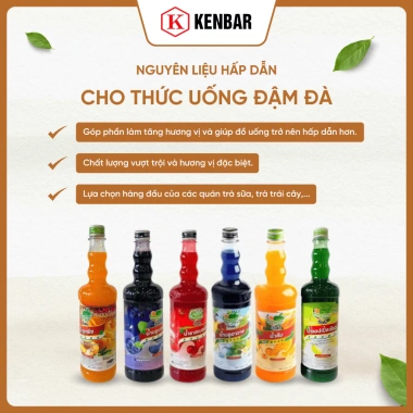 Siro Thái Lan DingFong KENBAR 755ml - Nguyên liệu pha chế cocktail, đá bào, trà sữa, nước ép, sữa chua, giảm giá 82.000₫