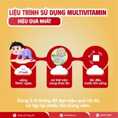 Siro Vitamin VivaKids Multivitamin Liquid 200ml Hỗ trợ hấp thu ăn ngon ngủ tốt, giá 425.000 VND 3 Siro Vitamin VivaKids Multivitamin Liquid 200ml Hỗ trợ hấp thu ăn ngon ngủ tốt, giá 425.000 VND 3