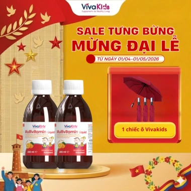 Siro Vitamin VivaKids Multivitamin Liquid 200ml Hỗ trợ hấp thu ăn ngon ngủ tốt, giá 425.000 VND 6 Siro Vitamin VivaKids Multivitamin Liquid 200ml Hỗ trợ hấp thu ăn ngon ngủ tốt, giá 425.000 VND 6