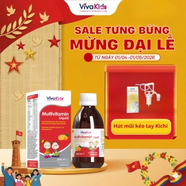 Siro Vitamin VivaKids Multivitamin Liquid 200ml Hỗ trợ hấp thu ăn ngon ngủ tốt, giá 425.000 VND 8 Siro Vitamin VivaKids Multivitamin Liquid 200ml Hỗ trợ hấp thu ăn ngon ngủ tốt, giá 425.000 VND 8