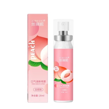 SIRUINI Spray Vệ Sinh Miệng Trái Cây 20ml Hương Đào Trắng Bạc Hà Nho Đào – Hơi Thở Thơm Lâu Giá 58.300₫