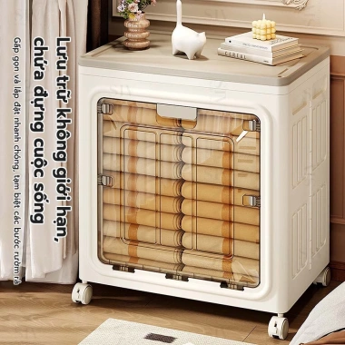 SIV Thùng Nhựa Đựng Quần Áo Gấp Gọn, Dung Tích Lớn, Bánh Xe Di Chuyển - Giá 599k 2