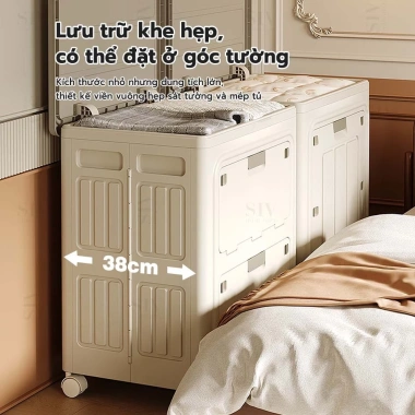 SIV Thùng Nhựa Đựng Quần Áo Gấp Gọn, Dung Tích Lớn, Bánh Xe Di Chuyển - Giá 599k 9