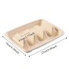 SJJL Giá Đỡ Taco 50 Cái, Nắp Đĩa Dùng Một Lần Sinh Học, Xếp Chồng 3 Ngăn, Khay Tiệc 2