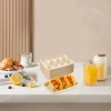 SJJL Giá Đỡ Taco 50 Cái, Nắp Đĩa Dùng Một Lần Sinh Học, Xếp Chồng 3 Ngăn, Khay Tiệc 7