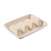 SJJL Giá Đỡ Taco 50 Cái, Nắp Đĩa Dùng Một Lần Sinh Học, Xếp Chồng 3 Ngăn, Khay Tiệc 10