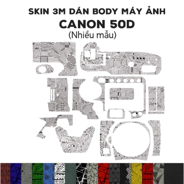 Skin 3M dán Canon 50D - Miếng film chống bám bẩn, bảo vệ body, giá chỉ 220.000₫