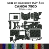 Skin 3M dán Canon 750D - Miếng film chống bám bẩn, bảo vệ body, giá ưu đãi 220.000đ