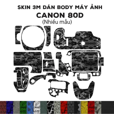 Skin 3M dán Canon 80D - Film bảo vệ chống bám bẩn, nhiều mẫu, giảm 220.000 VND