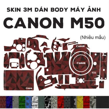 Skin 3M dán Canon M50 - Film bảo vệ chống bám bẩn, nhiều mẫu, giảm giá 180.000₫