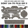 Skin 3M dán Lens Sony 24-70 F2.8 GM II - Miếng dán 3M chống trơn trượt, giá 350.000 VND