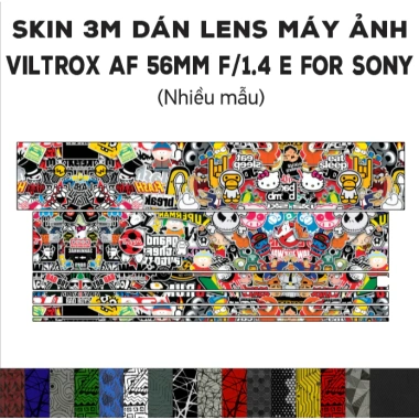 Skin 3M Dán Lens Viltrox AF 56mm F1.4 E cho Sony - Film 3M chống trơn trượt, giảm giá 80.000 VND