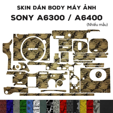 Skin 3M dán Sony A6.300 A6.400 - Film bảo vệ chống bám bẩn, nhiều mẫu, chỉ 230k