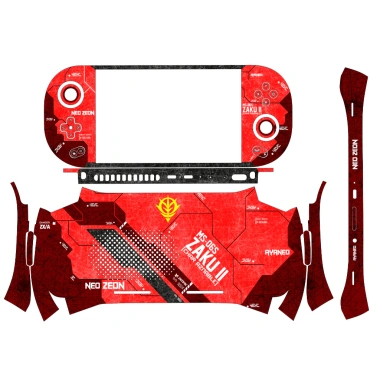 Skin dán AYANEO 2, 2s, Geek 1s, KUN mẫu Gundam MS-06S Zaku II nền đỏ - Film 3M vân nổi, custom, giá 250.000 VND 2
