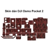 Skin dán DJI Osmo Pocket 2 Nordic đỏ - 3M vân nổi, chống xước, custom, giá 150.000