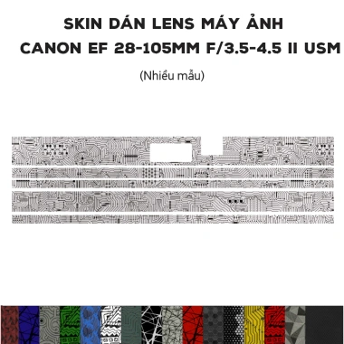 Skin dán Lens CANON EF 28-105mm F/3.5-4.5 II USM - Film 3M vân nổi, bảo vệ ống kính, chỉ 150.000 VND