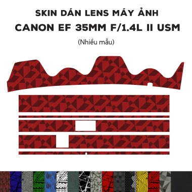 Skin dán Lens Canon EF 35mm f/1.4L II USM - Film 3M vân nổi bảo vệ ống kính, chỉ 220k VND