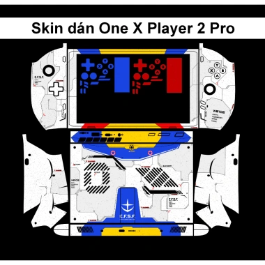 Skin dán One X Player 2 Pro mẫu Gundam, custom theo ý, chi tiết cắt sẵn, giảm 20%