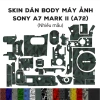 Skin dán Sony A7 Mark II (A72) - Film 3M vân nổi, tùy chỉnh, giảm còn 180.000₫