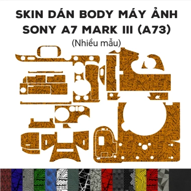 Skin dán Sony A7 Mark III (A73) Film 3M vân nổi, tùy chỉnh, giảm giá 20%