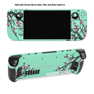 Skin dán Steam Deck hoa anh đào xanh lơ - Dễ dán, đã cắt sẵn, giá 150.000₫