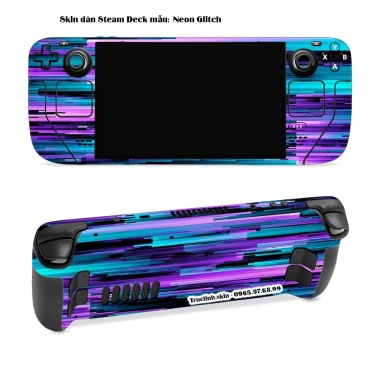 Skin dán Steam Deck Neon Glitch - Dễ dán, cắt sẵn chi tiết, giảm còn 150k