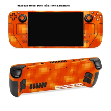Skin dán Steam Deck Pixel Lava Block - Dễ dán, cắt sẵn chi tiết, giảm còn 150k