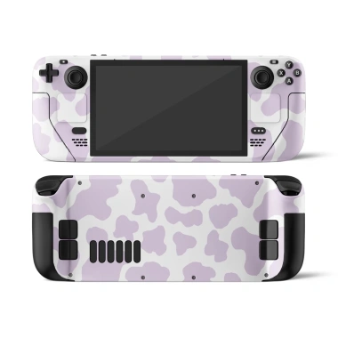 Skin dán Steam Deck Purple Cow Print - Cắt sẵn chi tiết, dễ dán, giảm giá 150k
