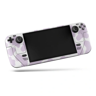 Skin dán Steam Deck Purple Cow Print - Cắt sẵn chi tiết, dễ dán, giảm giá 150k