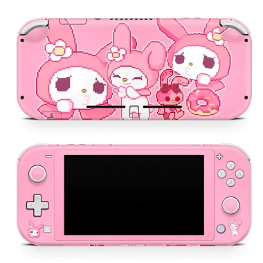 Skin decal dán Nintendo Switch Lite 8 bit thỏ hồng – Cắt sẵn, dễ dán, chỉ 120.000đ 3