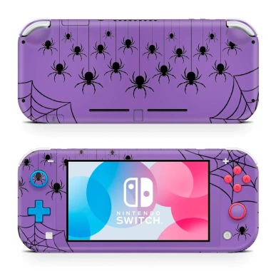 Skin decal dán Nintendo Switch Lite Halloween nhện tím - đã cắt sẵn, dễ dán, giảm giá 20% 120k