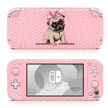 Skin decal dán Nintendo Switch Lite mẫu Calin Pug Lover cắt sẵn, dễ dán, 120k