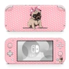 Skin decal dán Nintendo Switch Lite mẫu Calin Pug Lover cắt sẵn, dễ dán, 120k 3