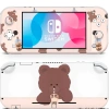 Skin decal dán Nintendo Switch Lite mẫu gấu trà sữa đã cắt sẵn dễ dán giá ưu đãi 120k