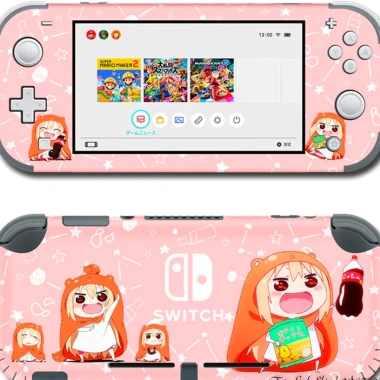 Skin decal dán Nintendo Switch Lite mẫu Umaru hồng - đã cắt sẵn, dễ dán, chỉ 120k