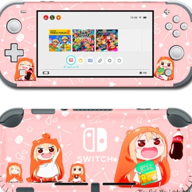 Skin decal dán Nintendo Switch Lite mẫu Umaru hồng - đã cắt sẵn, dễ dán, chỉ 120k