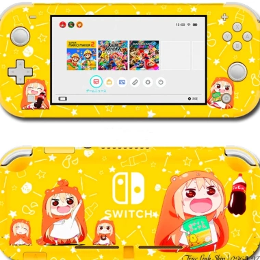 Skin decal dán Nintendo Switch Lite mẫu Umaru màu hồng vàng đã cắt sẵn, dễ dán, 120k 3