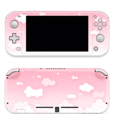 Skin decal dán Nintendo Switch Lite pastel mây trời hồng - đã cắt sẵn, dễ dán, chỉ 120.000₫