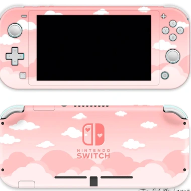 Skin decal dán Nintendo Switch Lite Rose Gold Sky Clouds: Đã cắt sẵn, dễ dán, chỉ 120.000₫