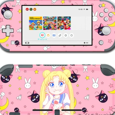 Skin decal dán Nintendo Switch Lite Thủy thủ mặt trăng & Bunny - Đã cắt sẵn, dễ dán, 120.000₫