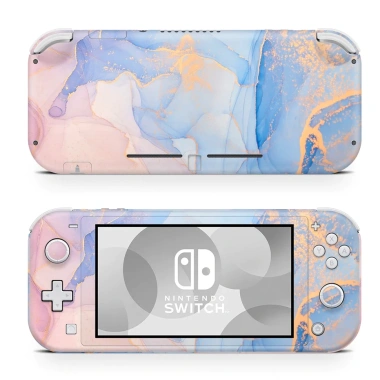 Skin decal dán Nintendo Switch Lite vân đá pastel xanh hồng cắt sẵn, dễ dán, giá 120.000₫
