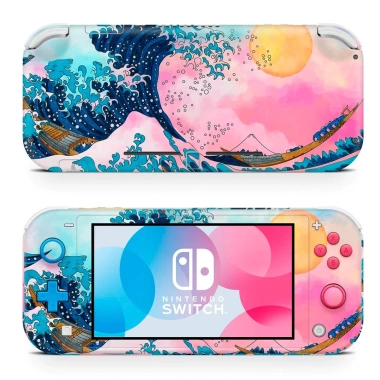 Skin decal dán Nintendo Switch Lite Watercolor Great Wave Kanagawa - đã cắt sẵn, dễ dán, giảm giá 120k