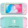Skin decal dán Nintendo Switch Lite xanh vàng hồng, đã cắt sẵn, dễ dán - 120k 3