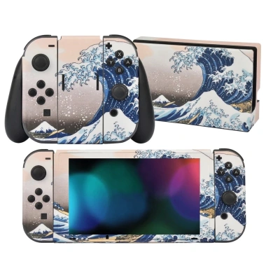 Skin decal dán Nintendo Switch V1 V2 OLED Sóng thần Great Wave Dễ dán, 50.000₫