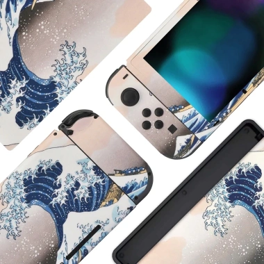 Skin decal dán Nintendo Switch V1 V2 OLED Sóng thần Great Wave Dễ dán, 50.000₫ 8